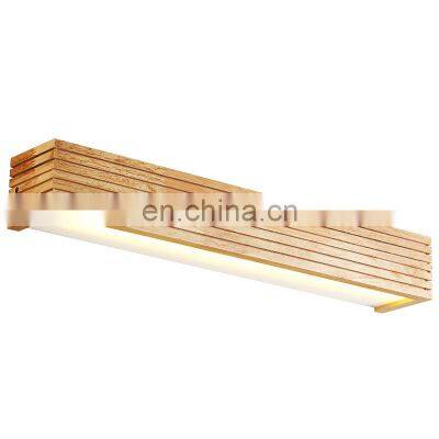 LED Wall Light Rectangle Barn Wood Wall Light Indoor Bedroom and Living Room Wall Lamp