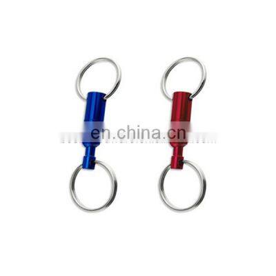 Fashion High Quality Metal Aluminum Pull Apart Key Ring