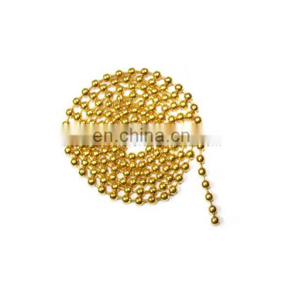 Supplier Top Quality Metal Ball Bead Chain Gold