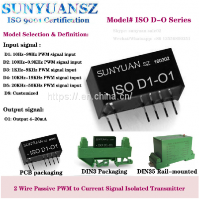 Passive Two Wire PWM Signal to 4-20mA Signal Converters