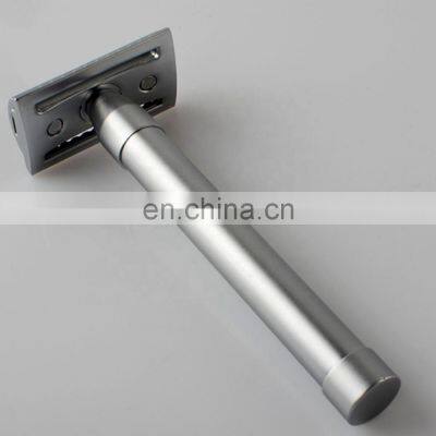 Traditional Matte Sliver Double Edge Blade Razor Cut Throat Men Shaving photo-3