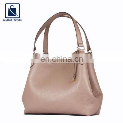 Fashion Style Matching Stitching and Polyester Lining Eye Catching Pattern Women Genuine Leather Handbag