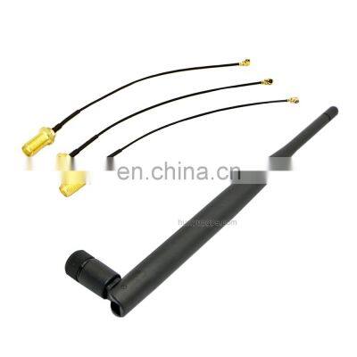 High Gain(>5dBi) 2.4G wifi Omni Antenna Swivel Antenna with SMA IPEX RF Cable