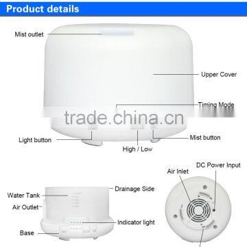 Large Capacity 500ML Ultrasonic Humidifier With Fragrance Diffuser Cold Mist Air Fresher photo-5