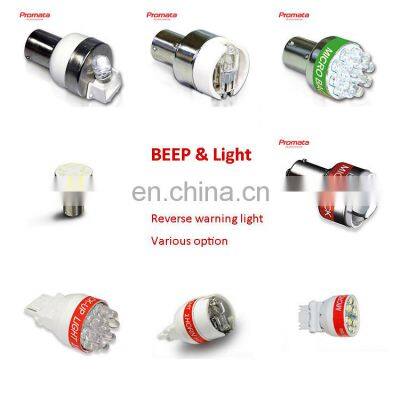 Promata Truck-lit DC 12v / 24v 105dB Universal Warming Sound Tail Light Car Backup Alarm Reverse Light for Retrofit photo-4