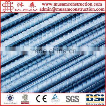 Hot rolled reinforcing steel deformed bar for construction