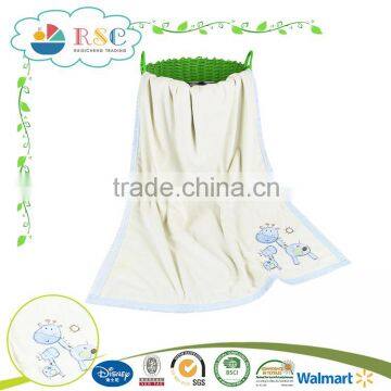 Supplier Soft Embroidered White Baby Blanket for Sale