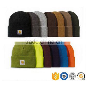 Cuff Blank Plain Ski Custom Knit Skull Beanie In Stocks