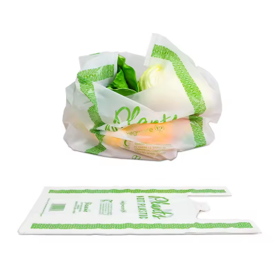 China Factory Direct Custom Logo Eco Friendly Reusable Die Cut Grocery Shopping T-shirt Bag