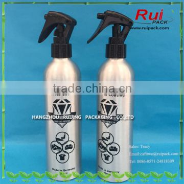 250ml Aluminum bottle with 24 410 trigger sprayer, hot stamping aluminum bottle