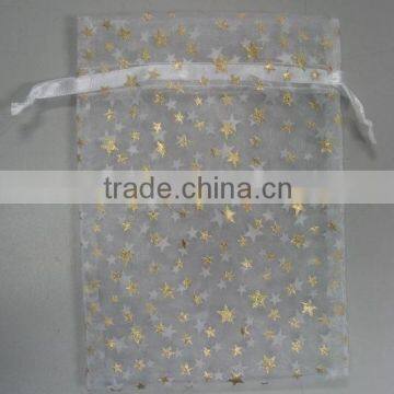 8*12cm Gold Organdy Drawstring Wedding/christmas/party Gift Bags China Manufacturer for Packing Candy Gift photo-2
