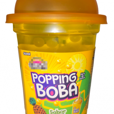 Bubble Tea Cup with Bubble Blends Fruity Pearls burst pop with real fruit juice popburst bubble boba drink
