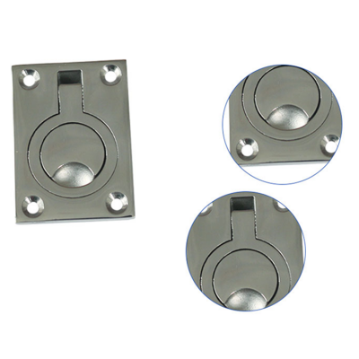 Stainless Steel Boat Hatch Latch Cabinet Flush Mount Lifting Ring Pull Handle Flush Ring Pull Handles