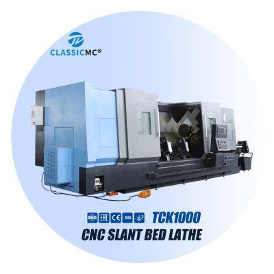 TCK1000 Heavy Duty 2 Axis CNC Metal Spinning Lathe Machine With User-Friendly Control Interface