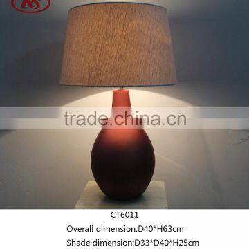 2016 Newest Slap-up Crimson Ceramic Base Table Lamp photo-2
