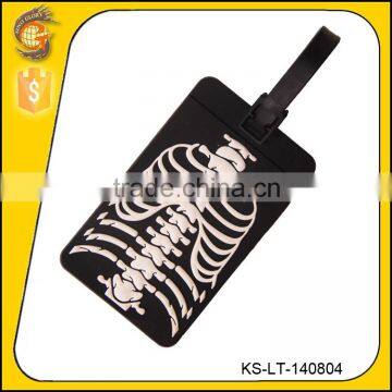 new style human skeleton pattern pvc luggage tag