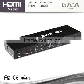 4 input 2 output HDMI Matrix Switch Hub 4x2