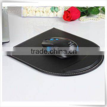 pu leather adult mouse pad with wrist rest