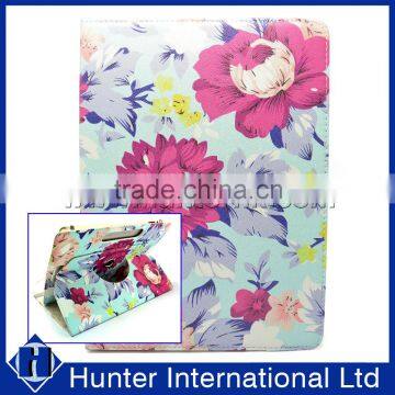 Printed Flower Garden Universal Rotating Tablet Case