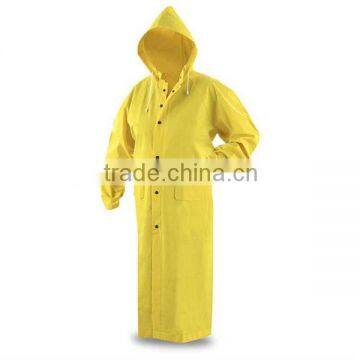 Waterproof Long Yellow Plastic PVC Raincoat Sale