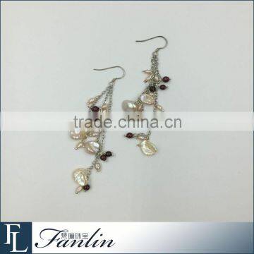 Charming Rice Shape Freshwater Pearl Earring Design photo-2