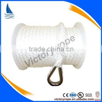 Solid braided PP anchor line anchor rope for marine usage