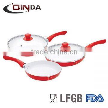 5 pcs aluminium ceramic frying pan set QD-SC1805