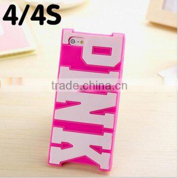 New Silicone Pink Cases for iPhone 4 4s Back Covers