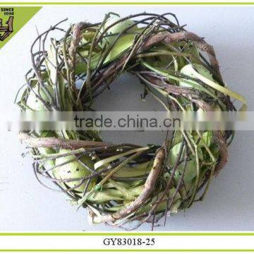 hot 2015 wild rattan easter decorative egg wreath