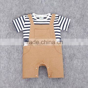 100% Cotton British Style Kids Romper Suit Stripe Gallus Infant Romper Toddlers Clothing Newborn Baby Romper photo-5