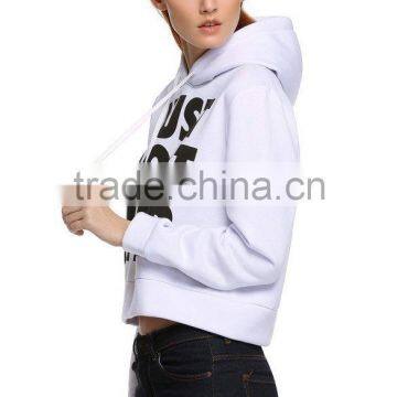 Hotsale Sportswear Oem Service Blank Plain Dyed Women With Hood Fleece Crop Womens Hoodies photo-4