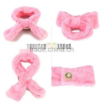New Arrival Fashion Kids Children's Girl's Bowknot Berber Fleece Knitted Winter Neck Scarf photo-5