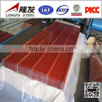 Colorful stone coated steel roof tile