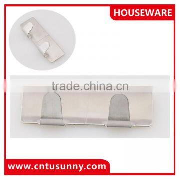 Adhesive Metal Small Wall Hooks/adhesive Hangers/ Metal Hanger / Adhesive Permanent Hooks photo-2