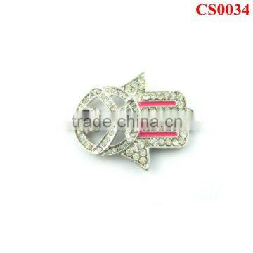 CS0034 Diamond Pave Charms Pendant, Silver Charms Jewelry, Skull Head Charms & Pendant