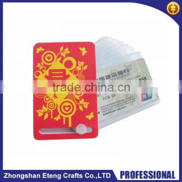 High defintion fancy custom printing id printed card pouch,business card pouch,mutiple swivel card holder