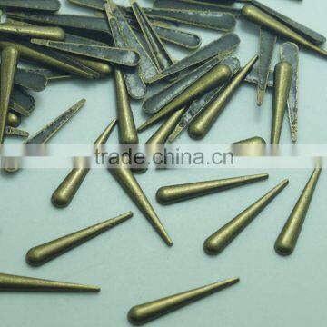 Needle Shape Hot Fix Alloy Studs Long Tear Drop in Gold Black Nickel Silver and Antic Brass photo-3