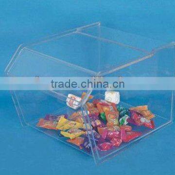 clear acrylic/plastic candy container for retail store