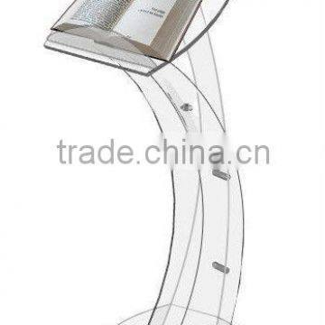 Floor standing clear acrylic lectern