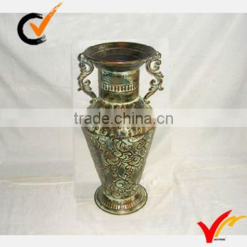 Industrial chic metal flower vase