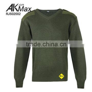 V-neck Military Wool Sweater For Army Use Of High Quality