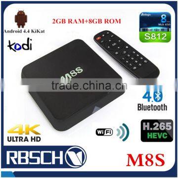 2015 Amlogic S812 Quad core Android TV BOX M8S 2GB/8GB KODI Bluetooth Installed