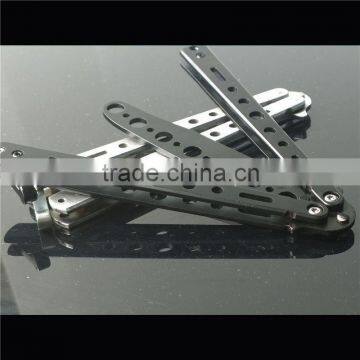 Hot Cheapest Practice Butterfly Muti Functional Metal Balisong Trainer Training Knife Tool Free Shipping photo-6
