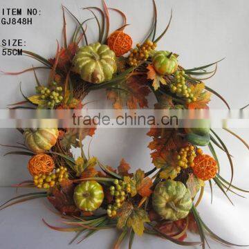 Plastic flower garlands fruit wreath decoration head wreath