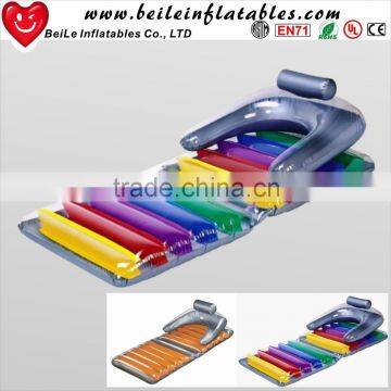 Single colorful PVC floating folding sofa bed