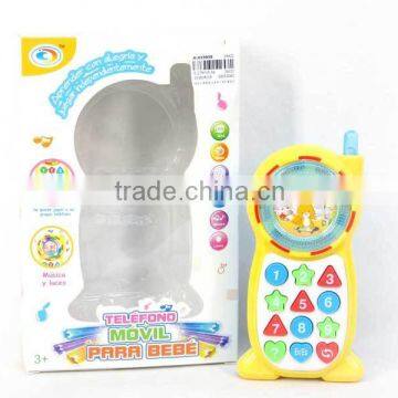 Item No.AL019058, Cartoon Mobile phone with music,English&Spainish Learning mobile phone,Musical instrument