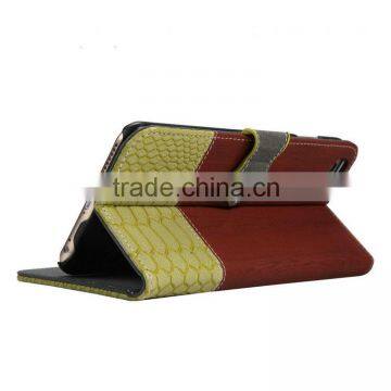 2015 original design portable leather purse with card holders for apple iPhone 6 phone case
