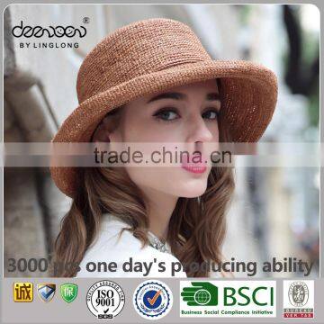Wholesale Floppy Lady Straw Hat Sun Beach Raffia Crochet Straw Hat                        
                                                Quality Choice