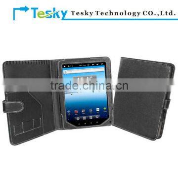 Black color book style for nextbook P8 ereader ebook leather case