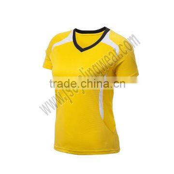 2015 high quality yellow custom soccer uniform soccer jersey